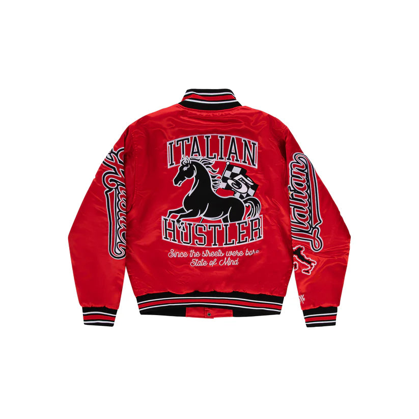 "ITALIAN HUSTLER" by Guè - Bomber Red