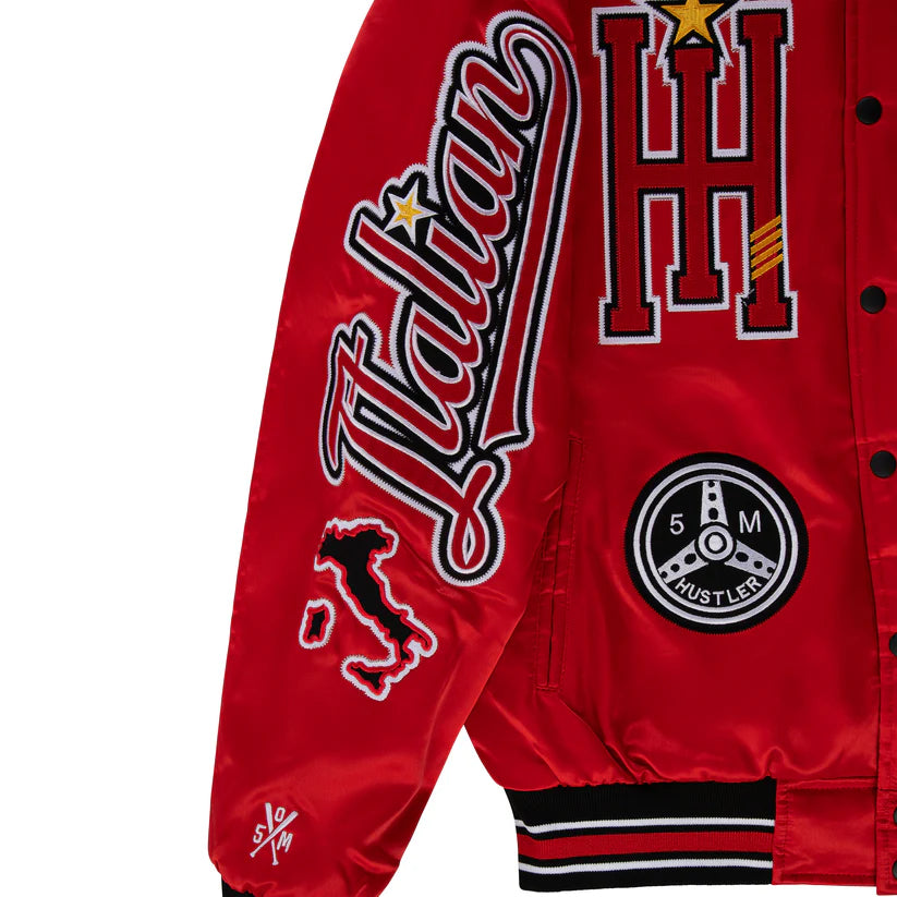 "ITALIAN HUSTLER" by Guè - Bomber Red