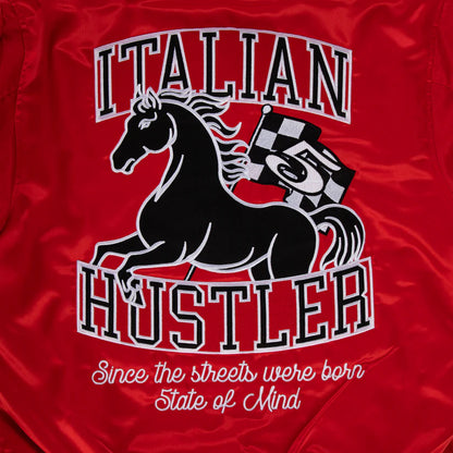 "ITALIAN HUSTLER" by Guè - Bomber Red