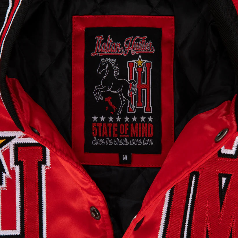 "ITALIAN HUSTLER" by Guè - Bomber Red